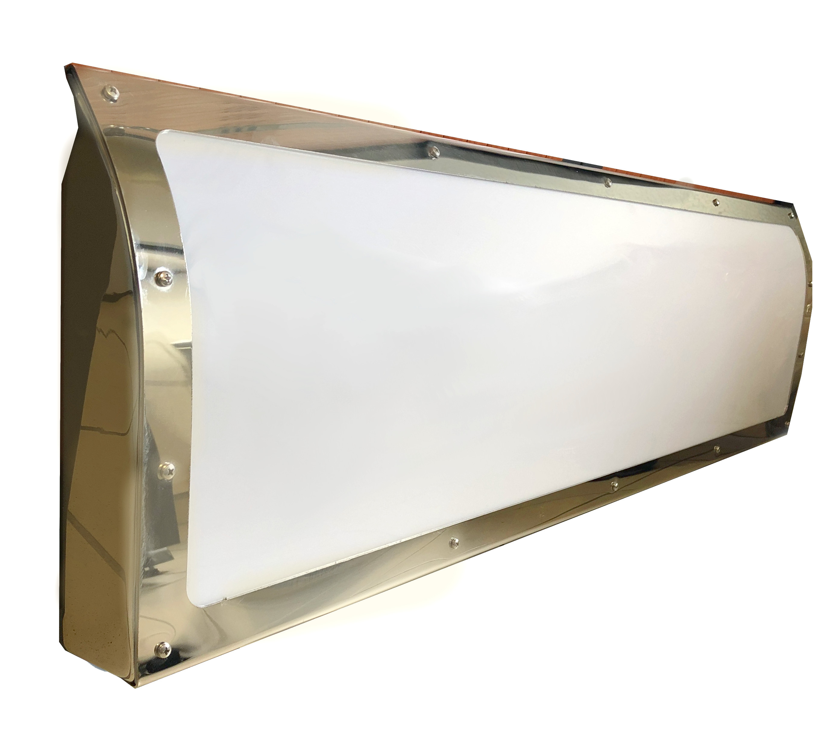 Enseigne lumineuse en acier inox